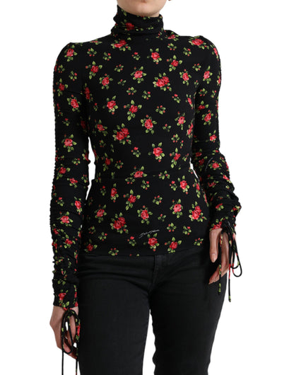 Dolce & Gabbana Elegant Floral Silk Blend Top