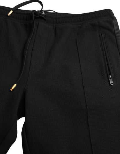 Dolce &amp; gabbana pantalon de jogging en coton mélangé noir