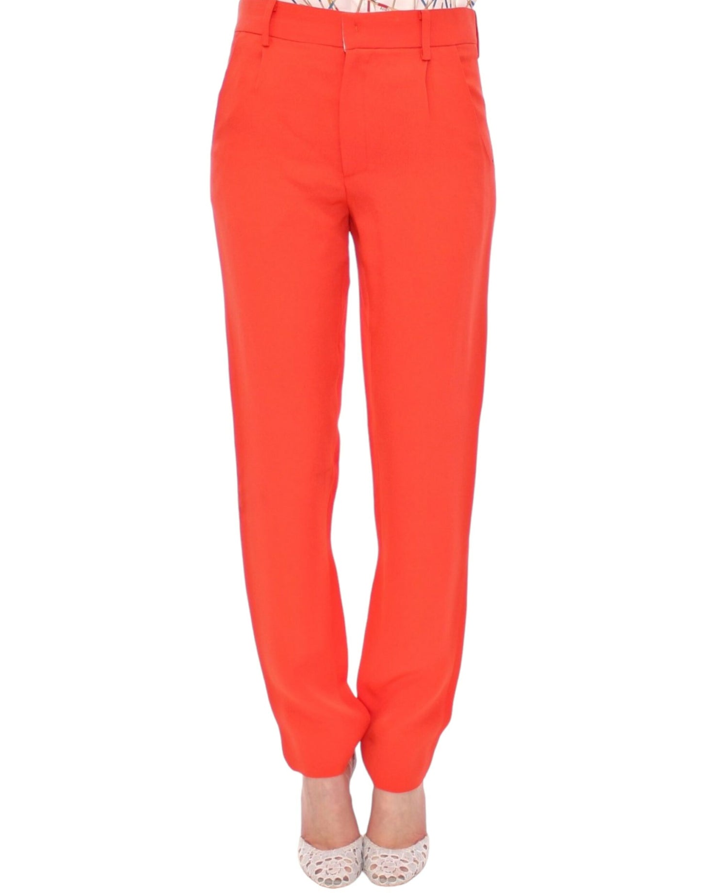 Pantalon boyfriend Co|te orange - fabrication italienne