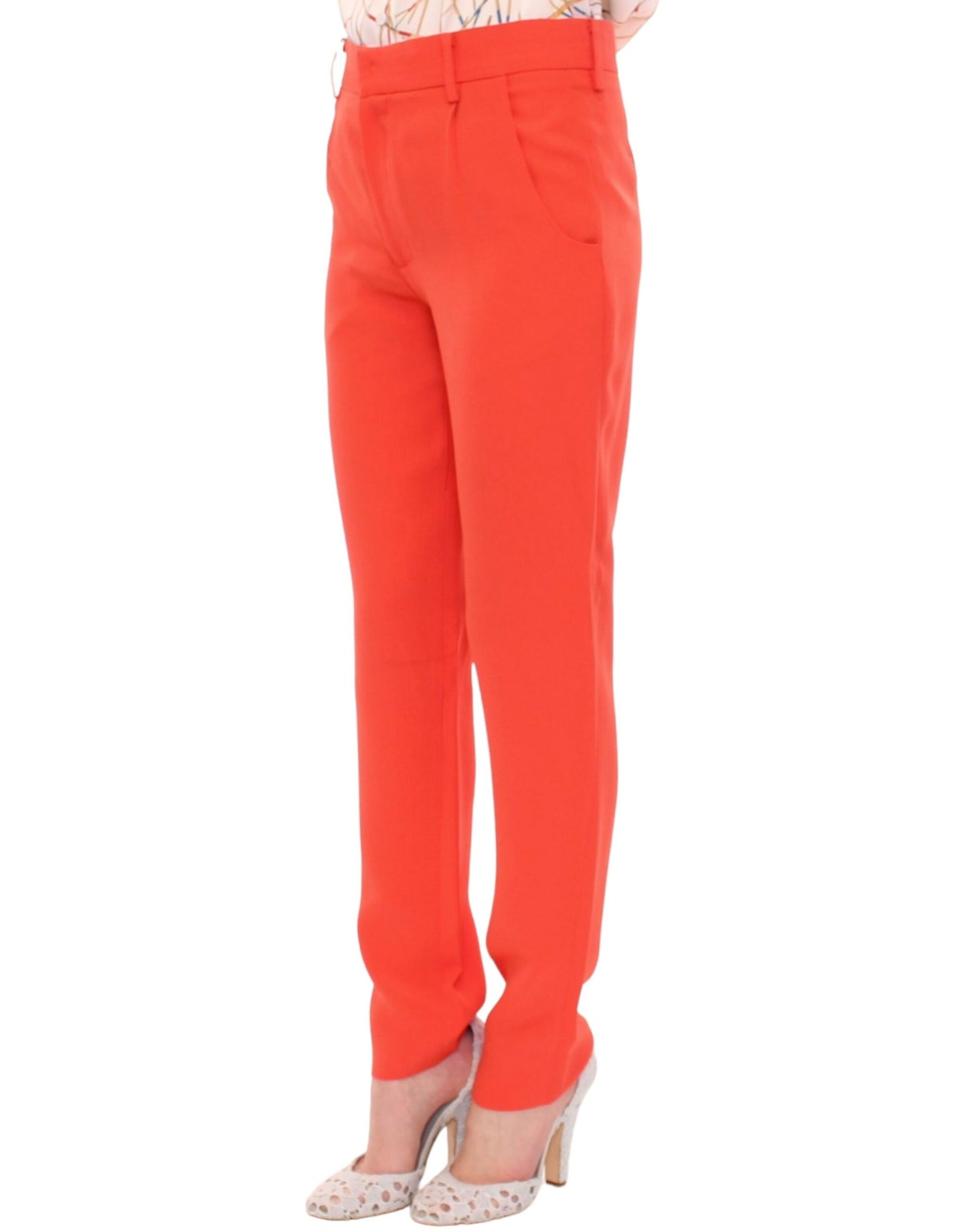 Pantalon boyfriend Co|te orange - fabrication italienne