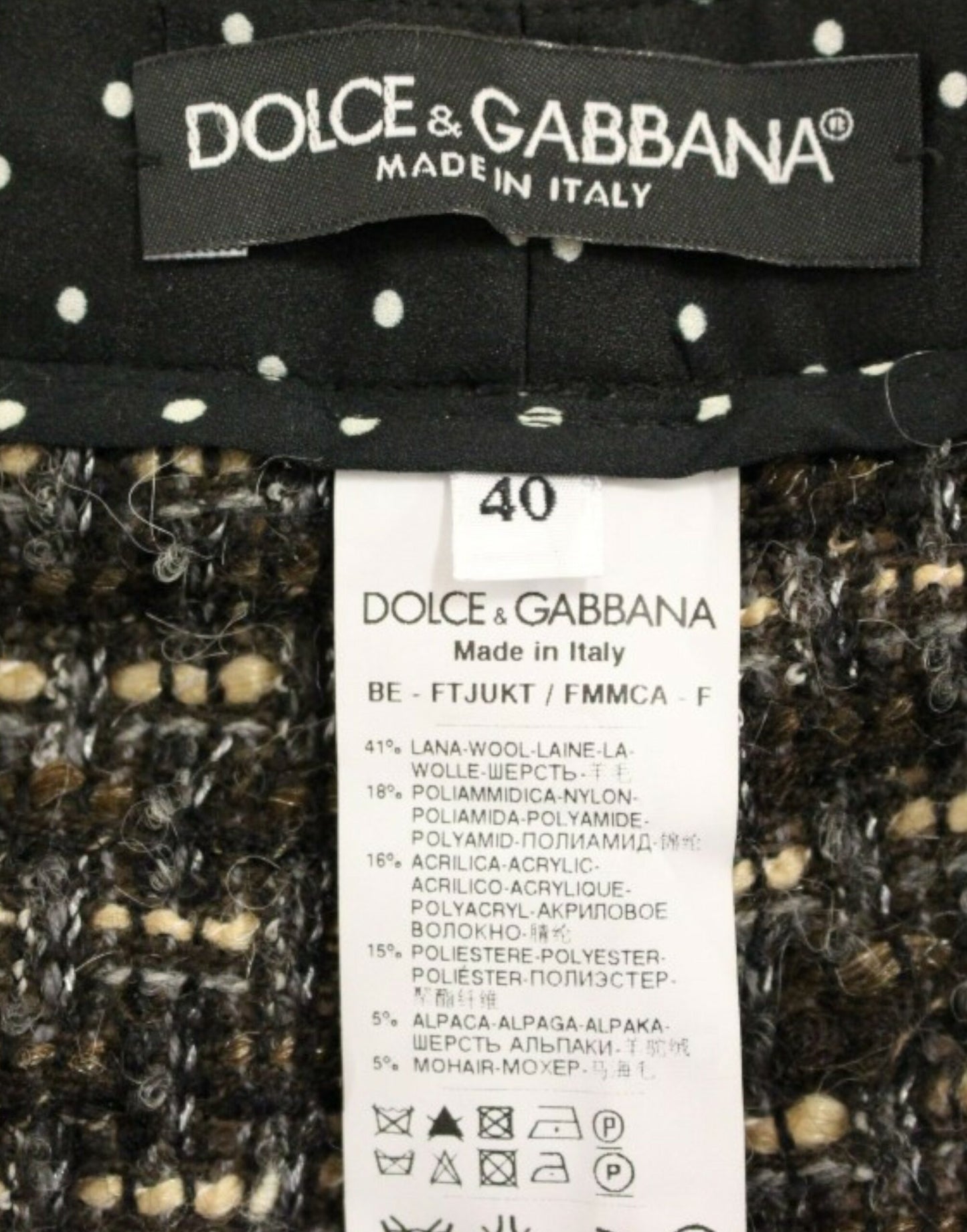 Dolce &amp; gabbana short en laine mélangée multicolore