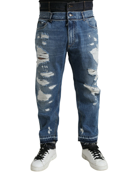 Dolce &amp; Gabbana - Jean skinny en denim déchiré