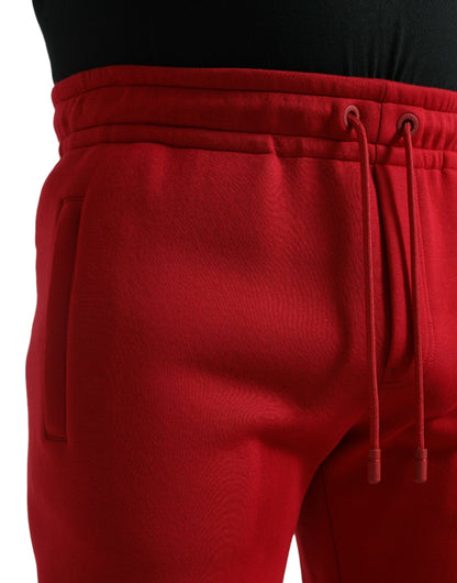 Dolce &amp; gabbana pantalon de jogging en coton mélangé rouge grésillant