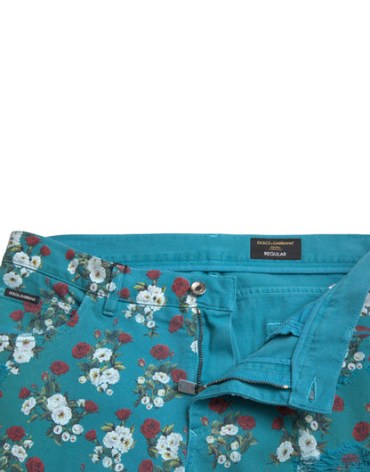 Dolce & Gabbana Chic Floral Skinny Denim Jeans