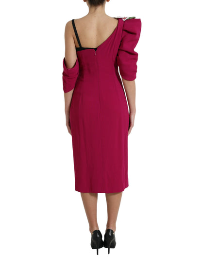 Robe fourreau midi en soie violette Dolce &amp; gabbana