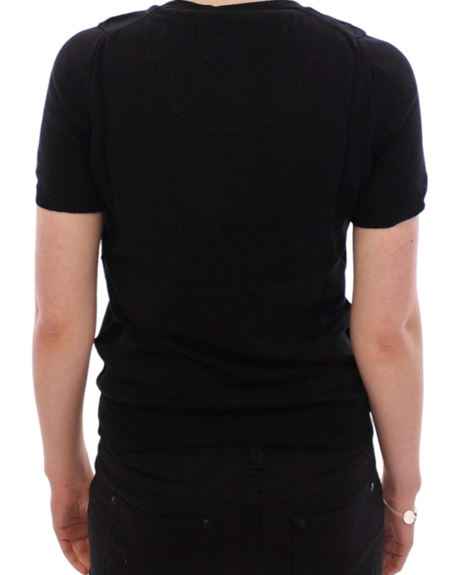 Dolce & Gabbana Elegant Black Cotton Crew-neck Tee