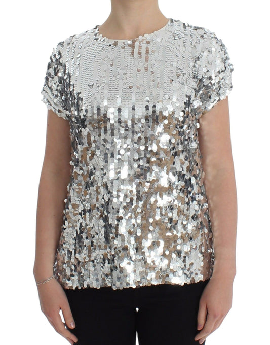 Blouse de soirée à sequins Sicile enchantée Dolce &amp; Gabbana