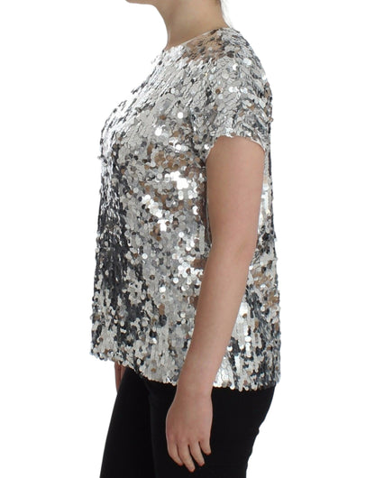 Blouse de soirée à sequins Sicile enchantée Dolce &amp; Gabbana