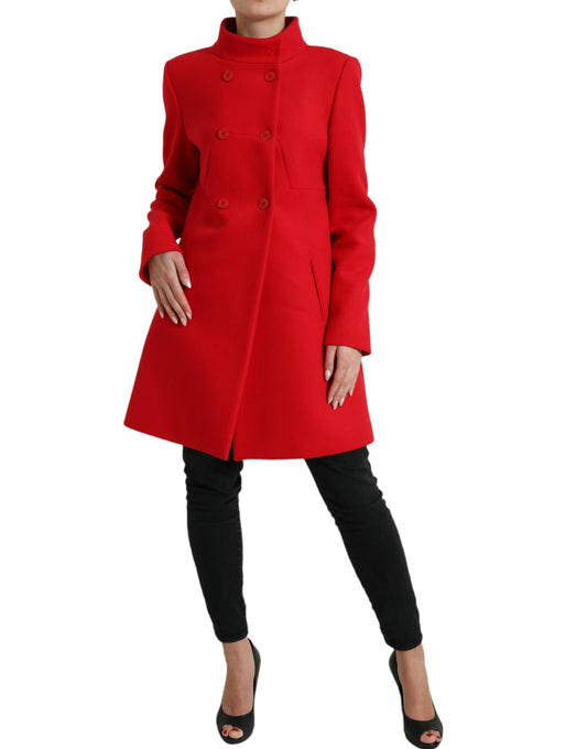 Manteau long croisé rouge Liu jo