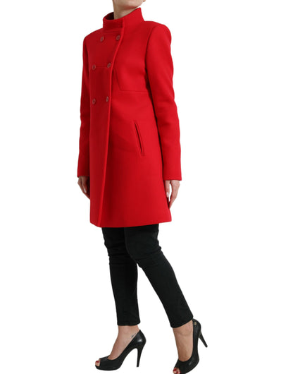 Manteau long croisé rouge Liu jo