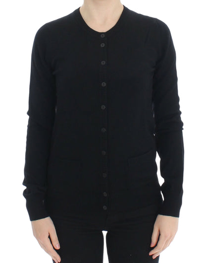 Dolce &amp; gabbana pull cardigan en laine noire