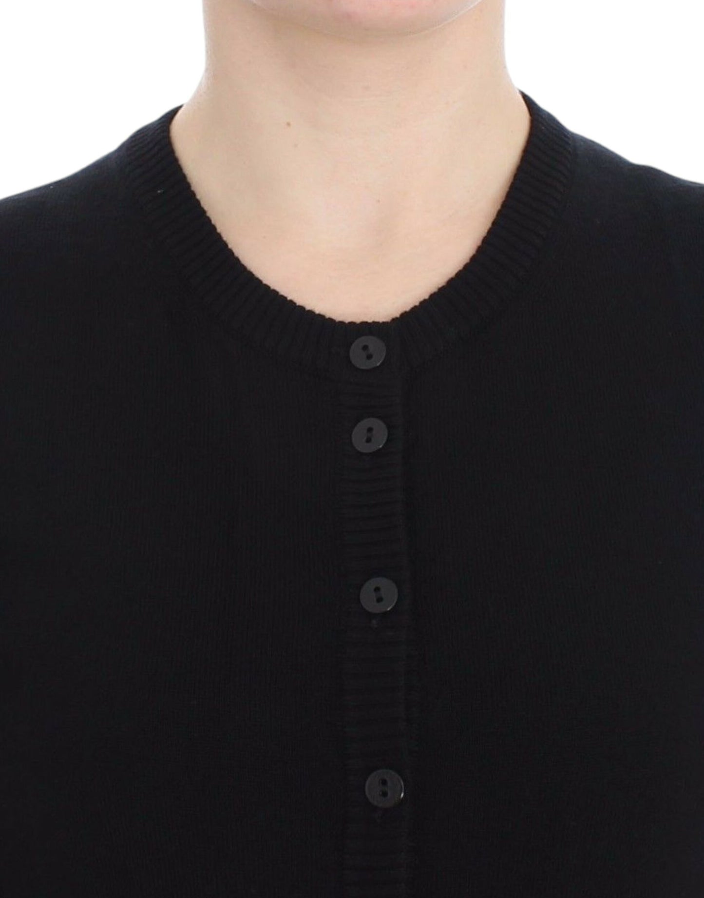 Dolce &amp; gabbana pull cardigan en laine noire