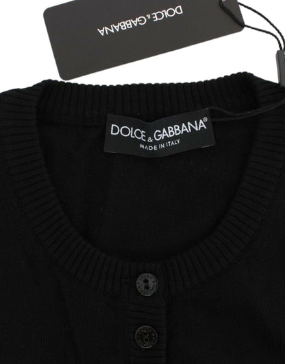 Dolce &amp; gabbana pull cardigan en laine noire