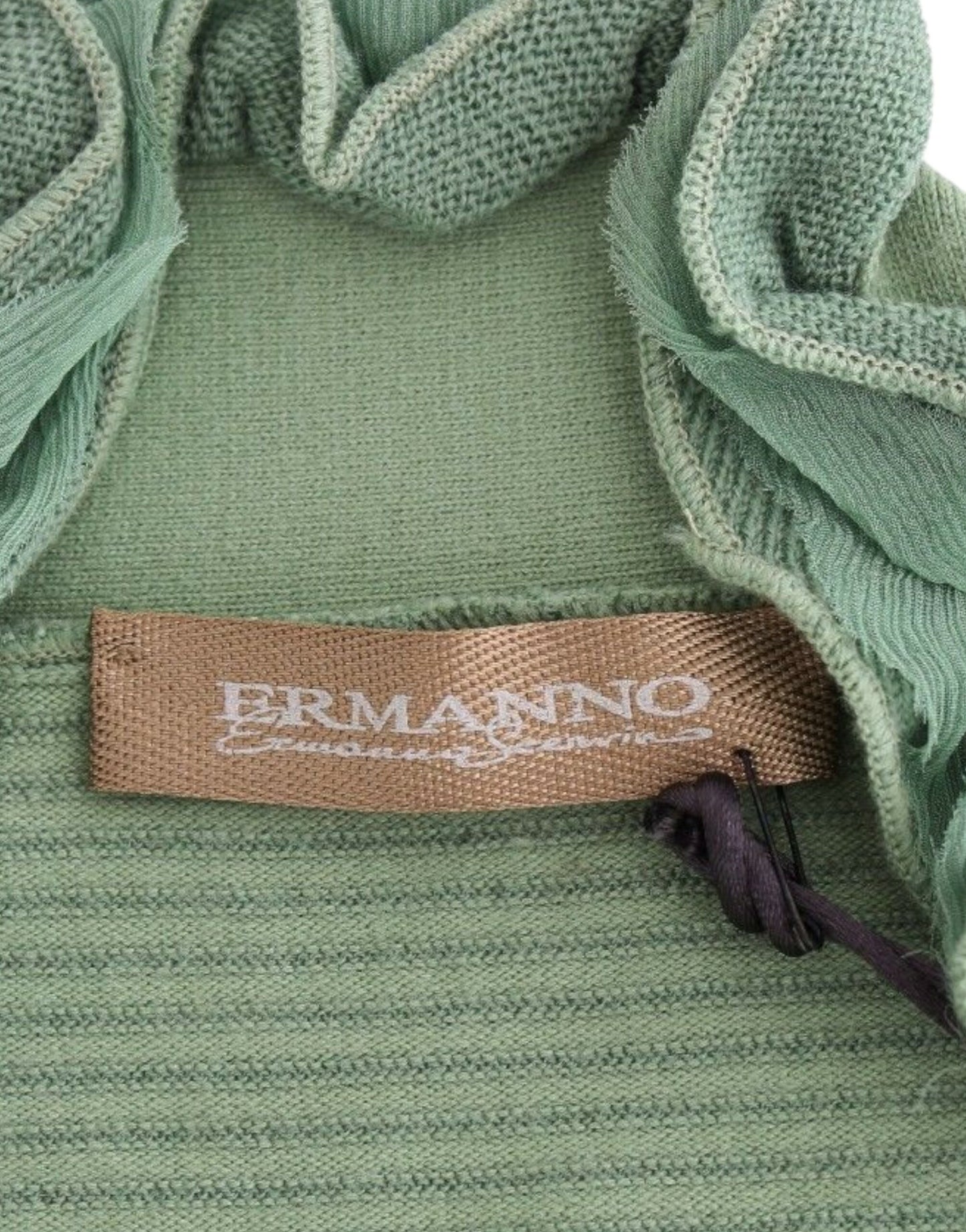 Ermanno scervino pull en laine mélangée à rayures vertes