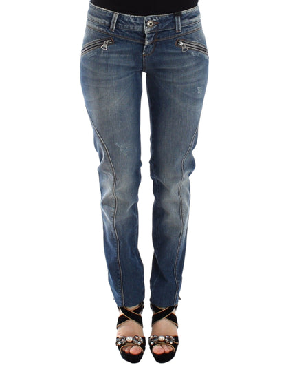 Ermanno scervino jean slim en denim bleu