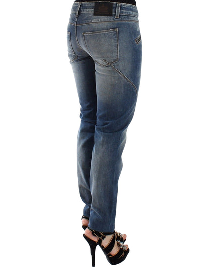 Ermanno scervino jean slim en denim bleu