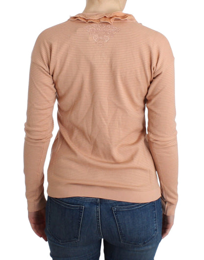 Pull orange en laine mélangée rayé Ermanno Scervino