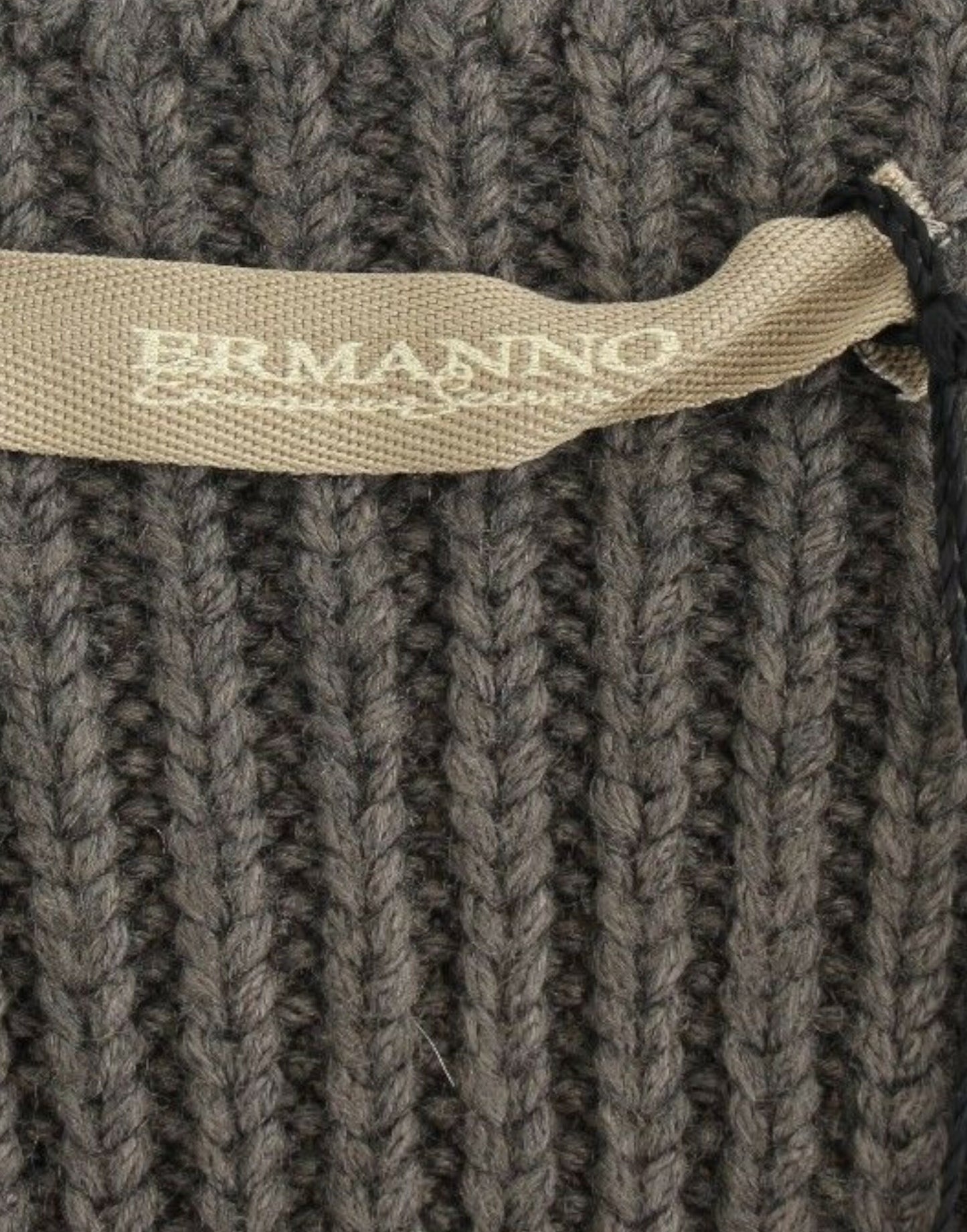 Ermanno scervino haut ras du cou en maille gris