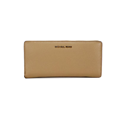 Michael Kors Jet Set Travel Cartera grande continental de piel color camel