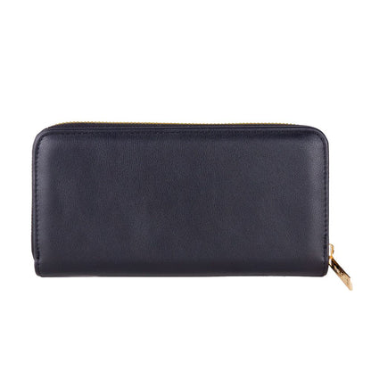 Baldinini Trend Elegant Cartera de cuero con cremallera - Sleek Black