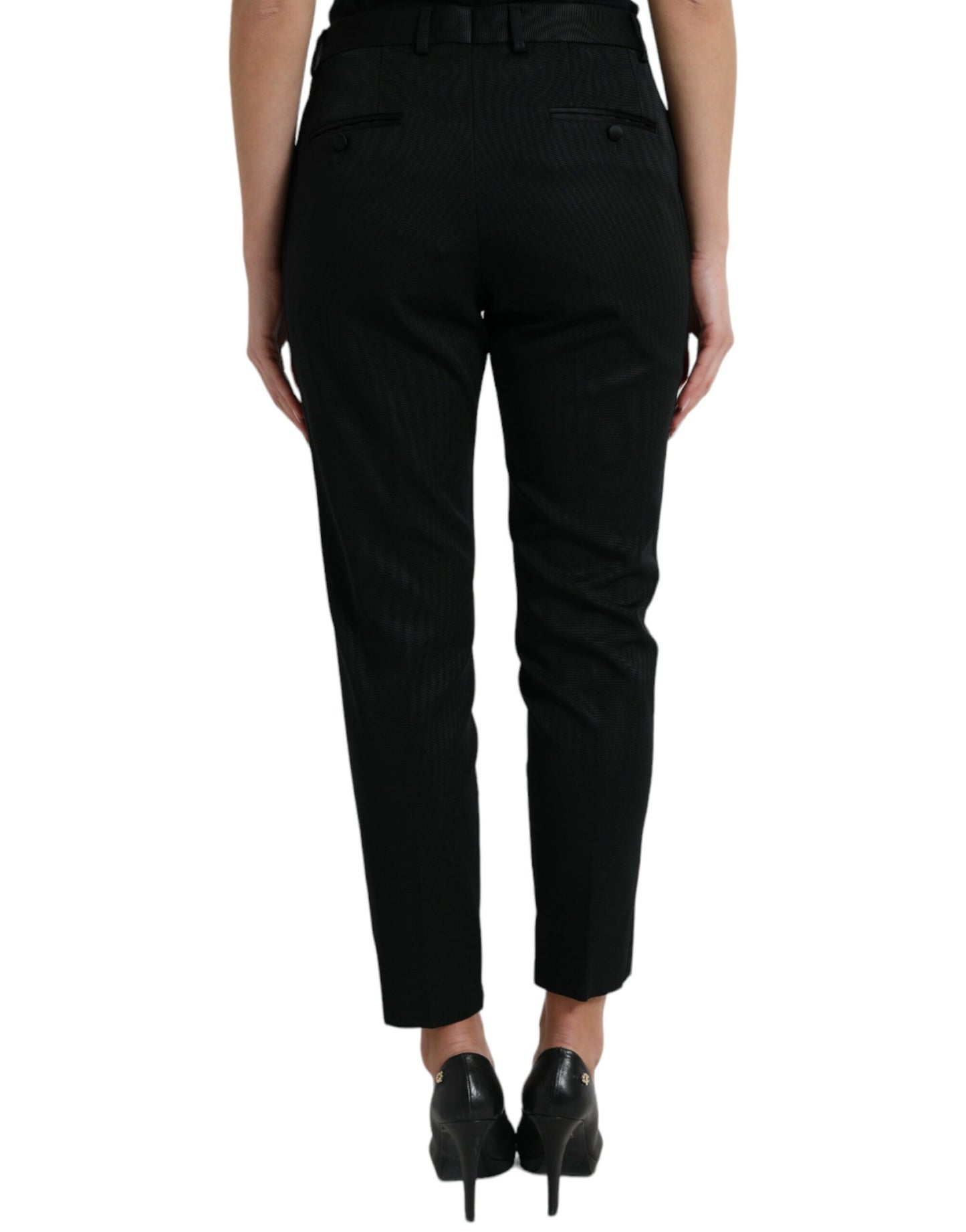 Dolce &amp; gabbana pantalon court fuselé taille haute