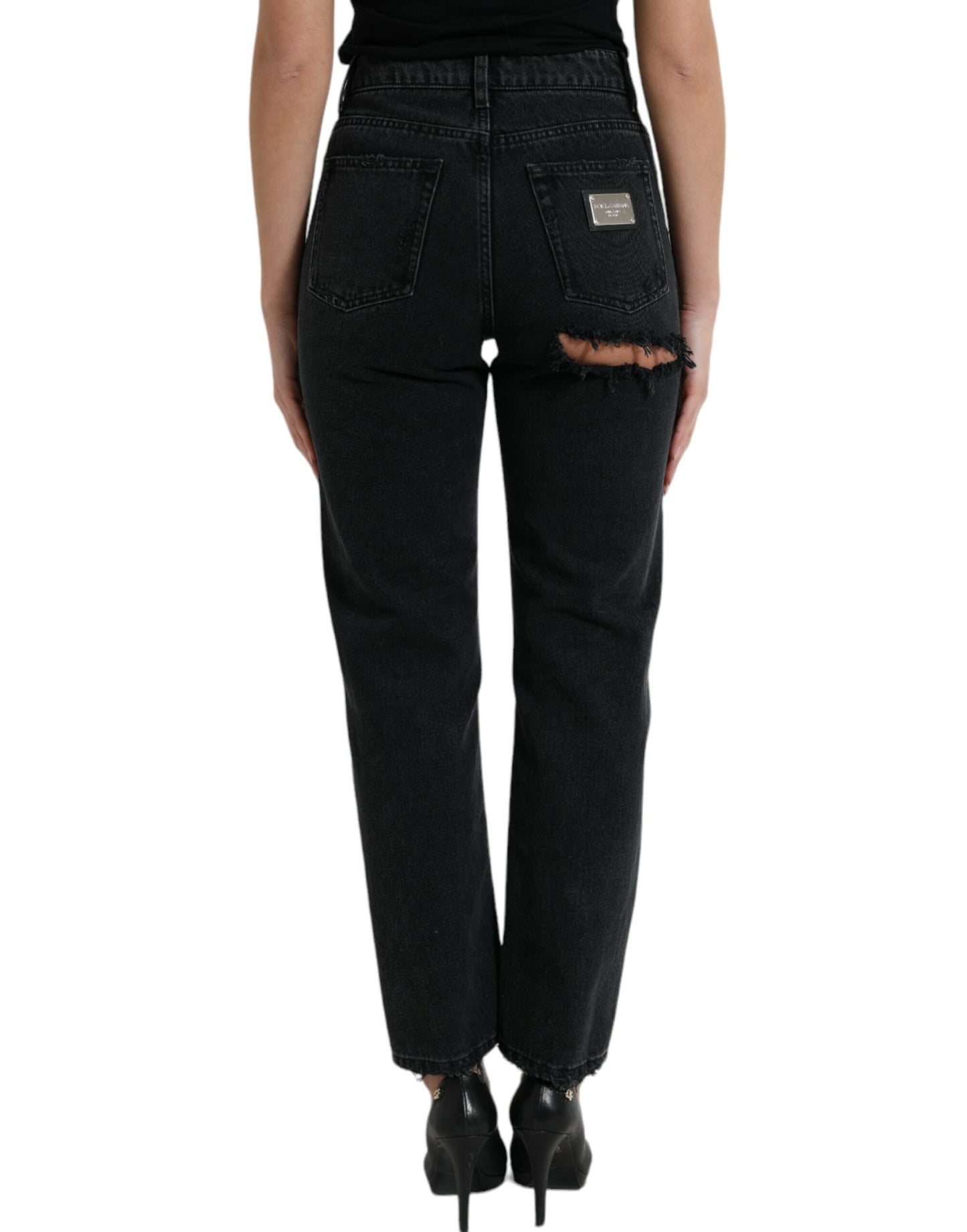 Dolce &amp; gabbana jean stretch noir taille haute