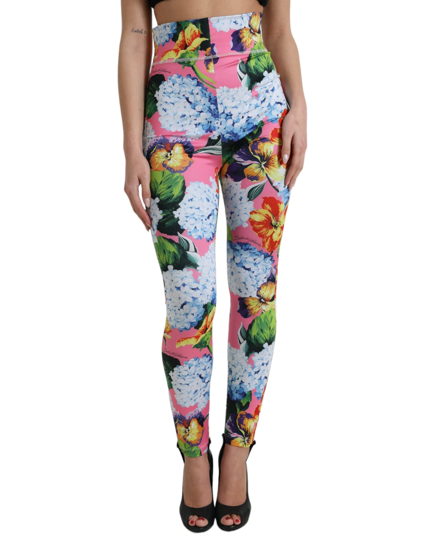 Dolce &amp; Gabbana - Legging taille haute à fleurs exquises