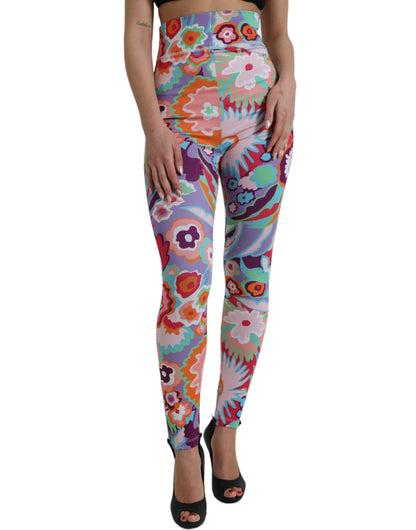 Dolce &amp; gabbana - Legging taille haute à imprimé floral enchanteur