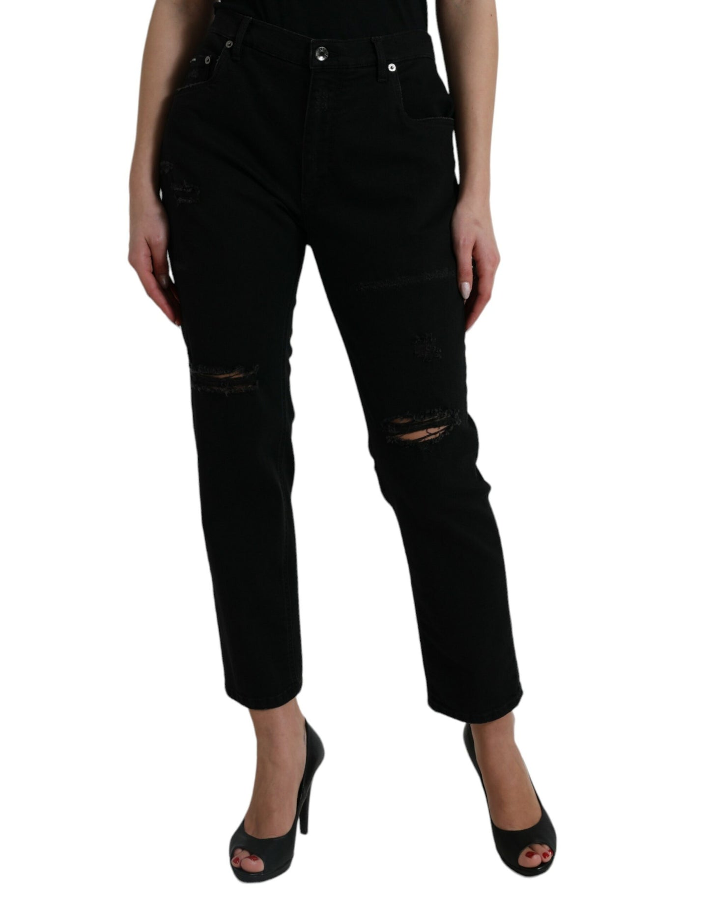 Dolce &amp; gabbana jean stretch noir taille haute