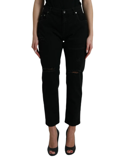 Dolce &amp; gabbana jean stretch noir taille haute