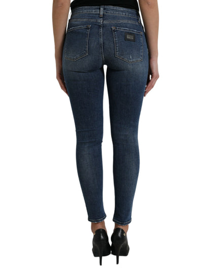 Dolce &amp; Gabbana - Jean stretch taille mi-haute - Bleu