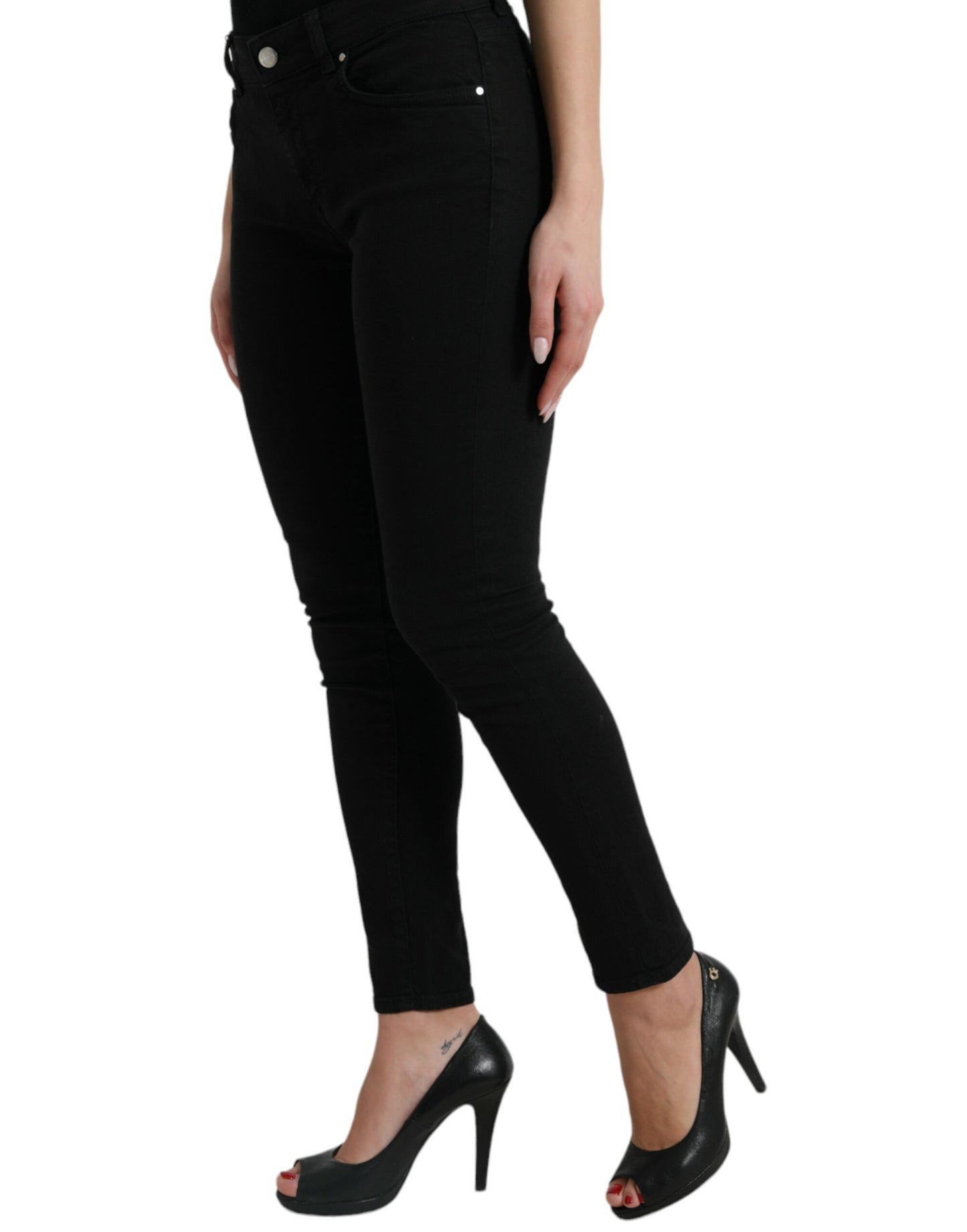 Dolce &amp; gabbana jean stretch noir taille moyenne