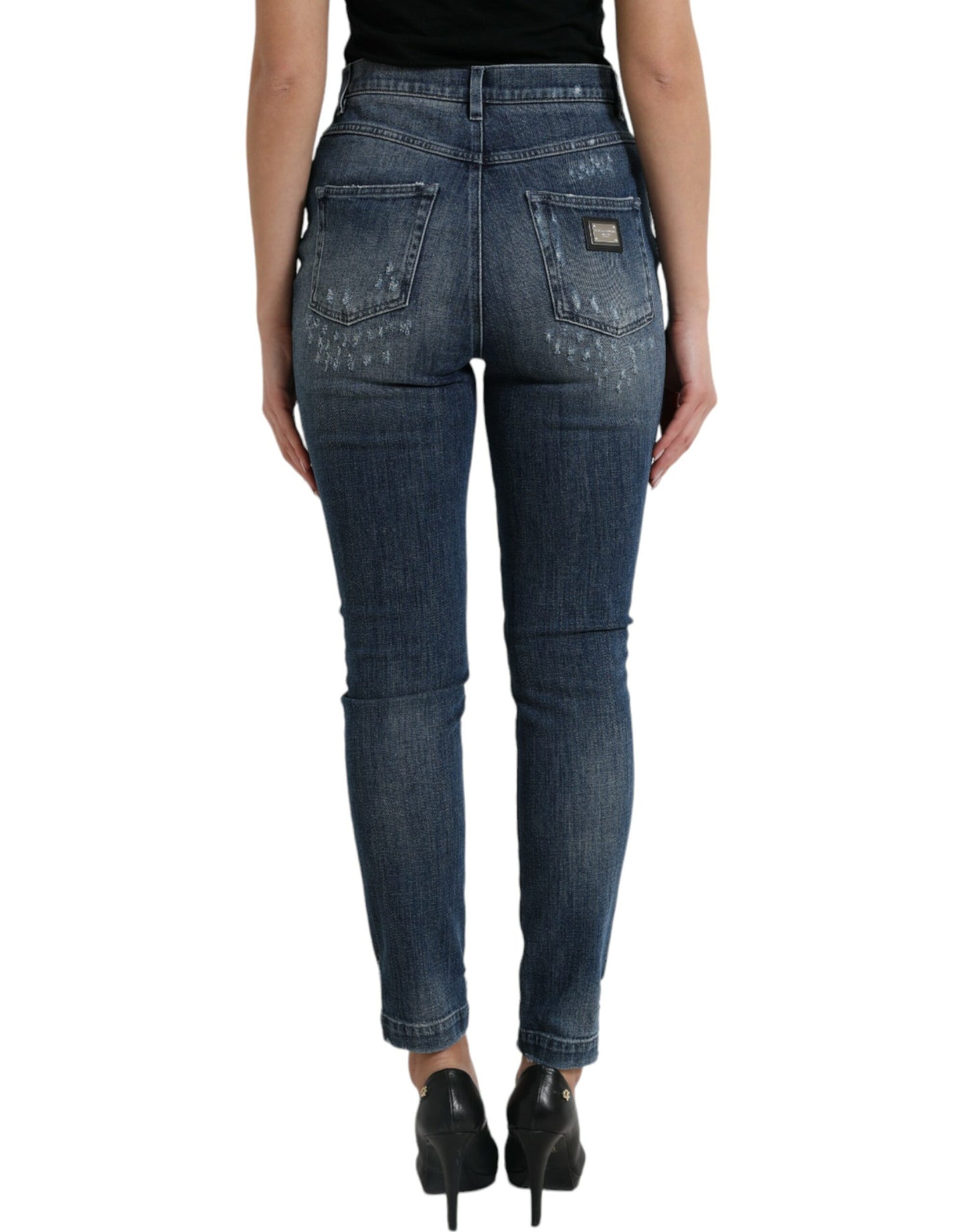 Dolce &amp; Gabbana - Jean en denim stretch taille haute