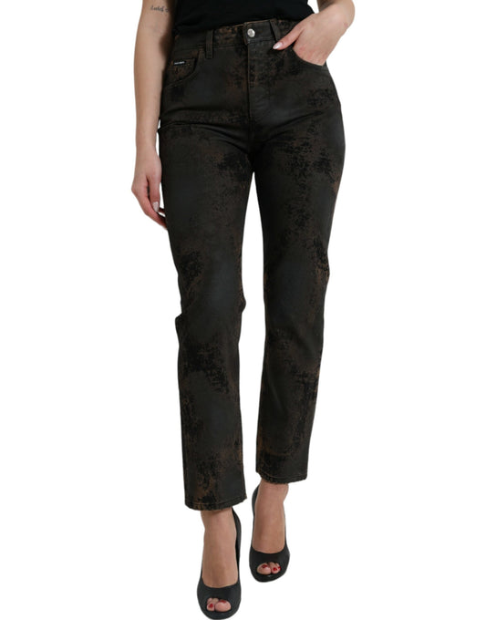 Dolce &amp; Gabbana - Jean boyfriend taille moyenne stretch