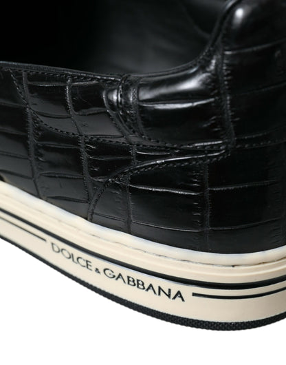 Baskets basses en cuir de crocodile Dolce &amp; Gabbana