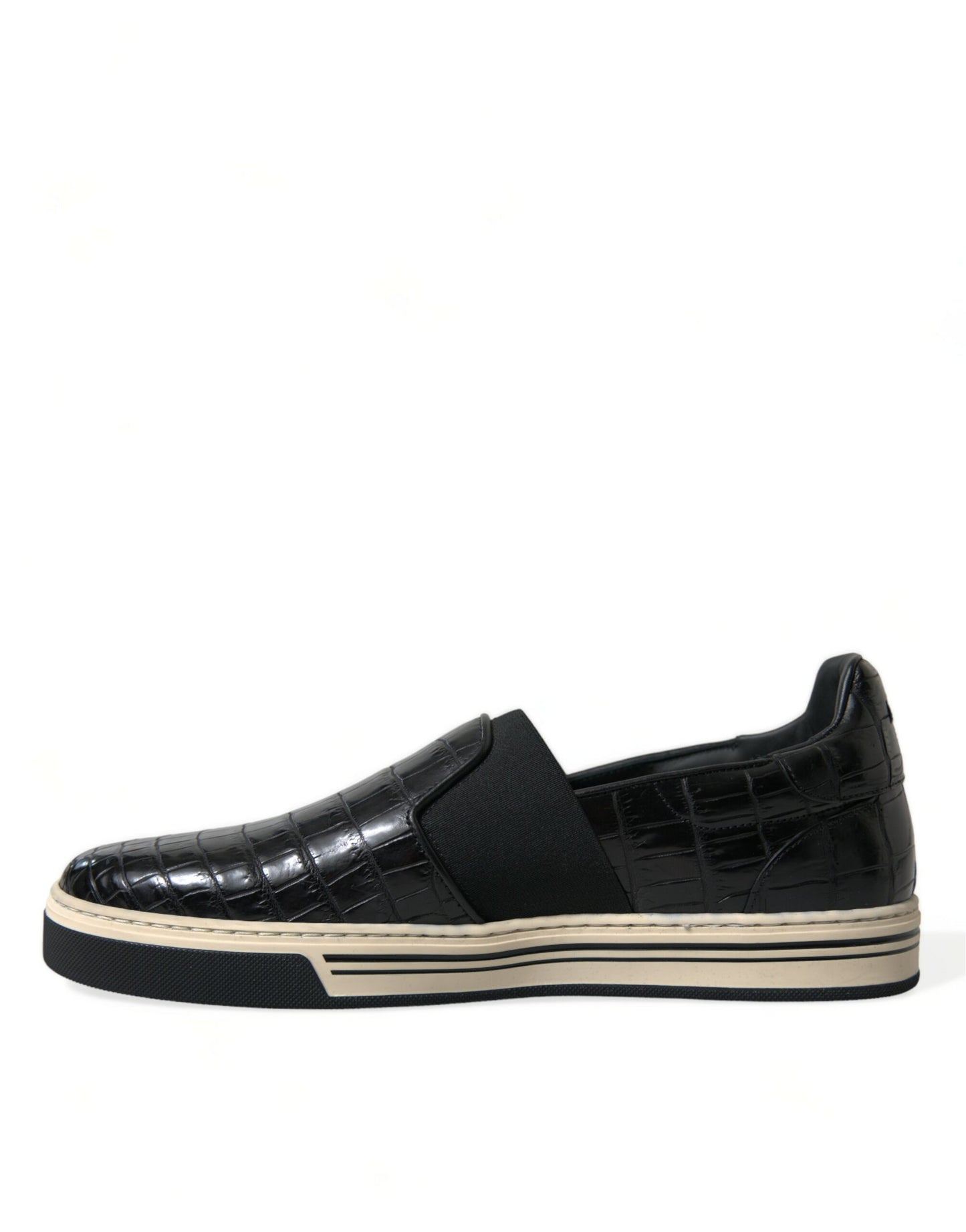 Baskets basses en cuir de crocodile Dolce &amp; Gabbana