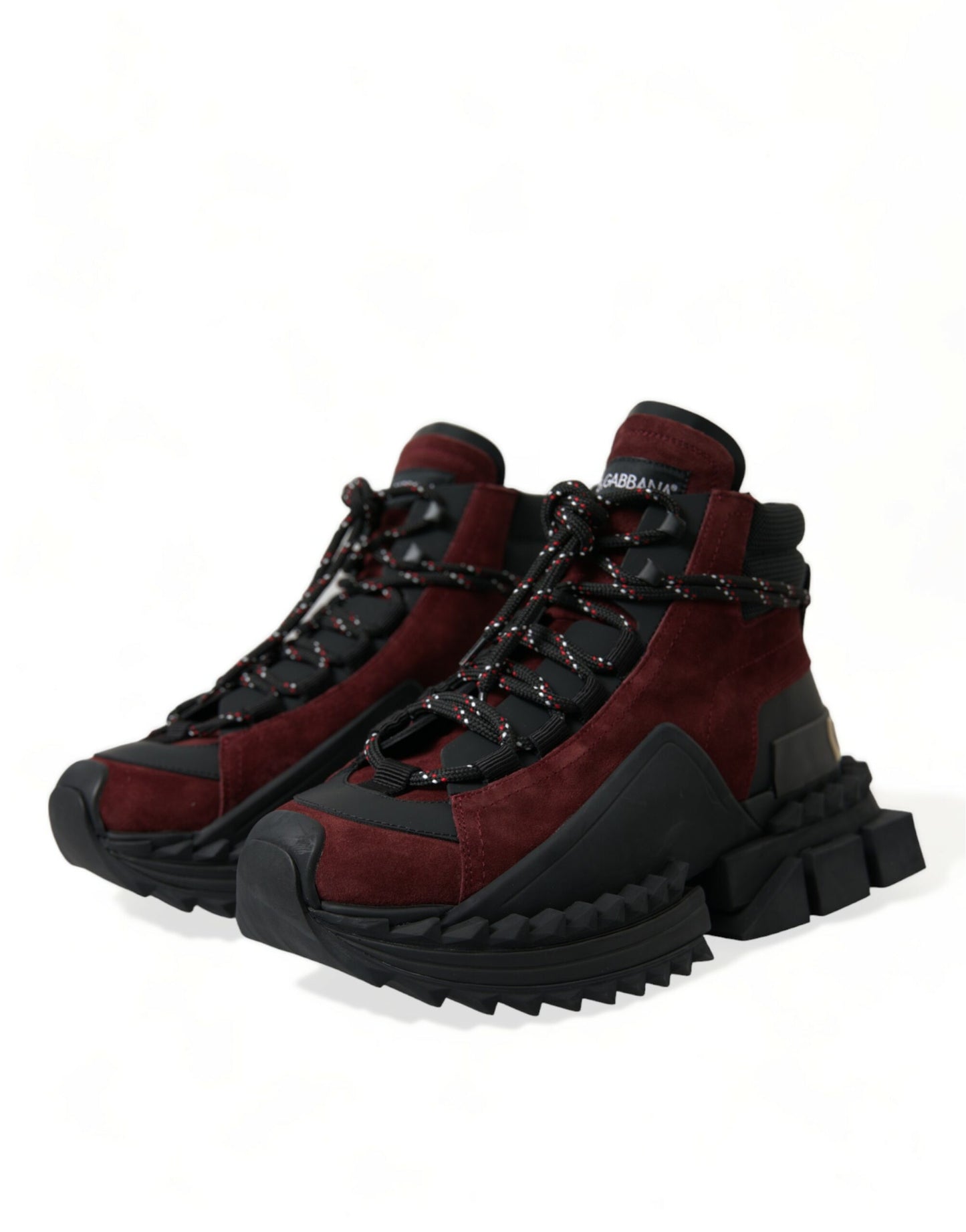 Dolce &amp; Gabbana Baskets montantes en cuir bordeaux