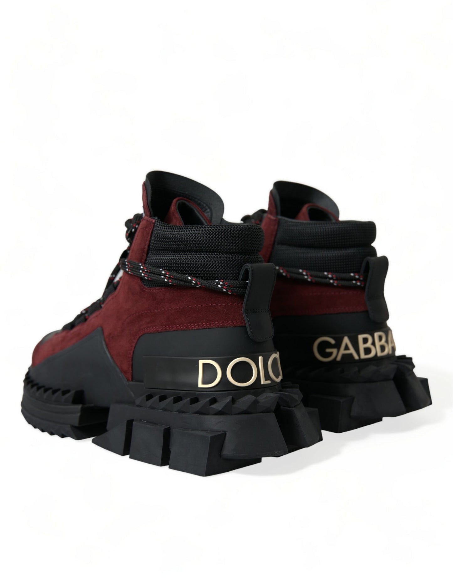 Dolce &amp; Gabbana Baskets montantes en cuir bordeaux