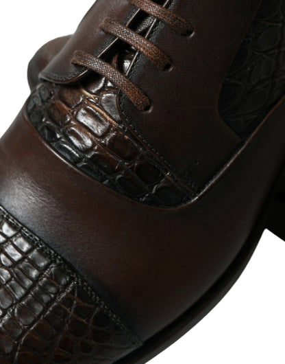 Dolce &amp; Gabbana - Chaussures habillées Oxford en cuir texturé