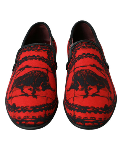 Dolce &amp; Gabbana - Mocassins luxueux rouges et noirs d'inspiration torero