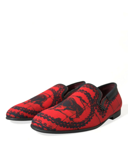 Dolce &amp; Gabbana - Mocassins luxueux rouges et noirs d'inspiration torero