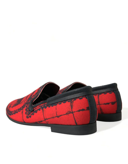 Dolce &amp; Gabbana - Mocassins luxueux rouges et noirs d'inspiration torero