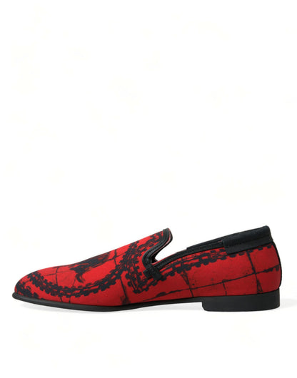 Dolce &amp; Gabbana - Mocassins luxueux rouges et noirs d'inspiration torero