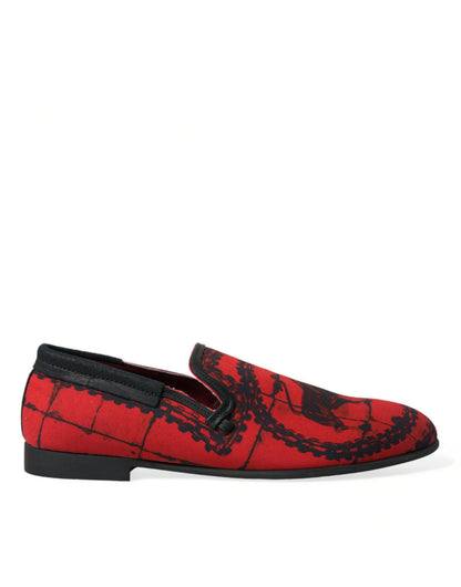 Dolce &amp; Gabbana - Mocassins luxueux rouges et noirs d'inspiration torero