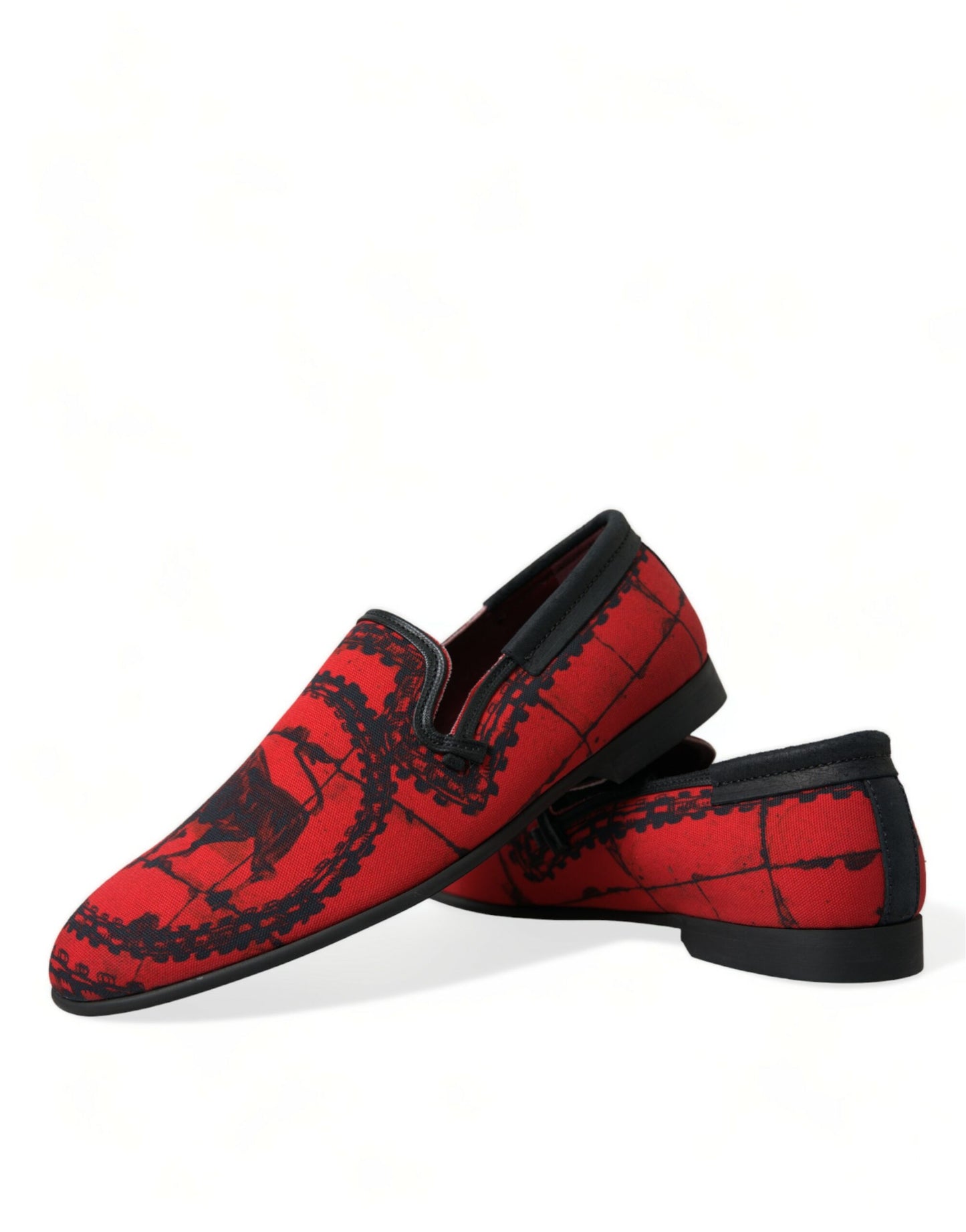 Dolce &amp; Gabbana - Mocassins luxueux rouges et noirs d'inspiration torero