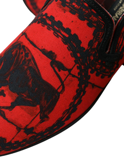 Dolce &amp; Gabbana - Mocassins luxueux rouges et noirs d'inspiration torero