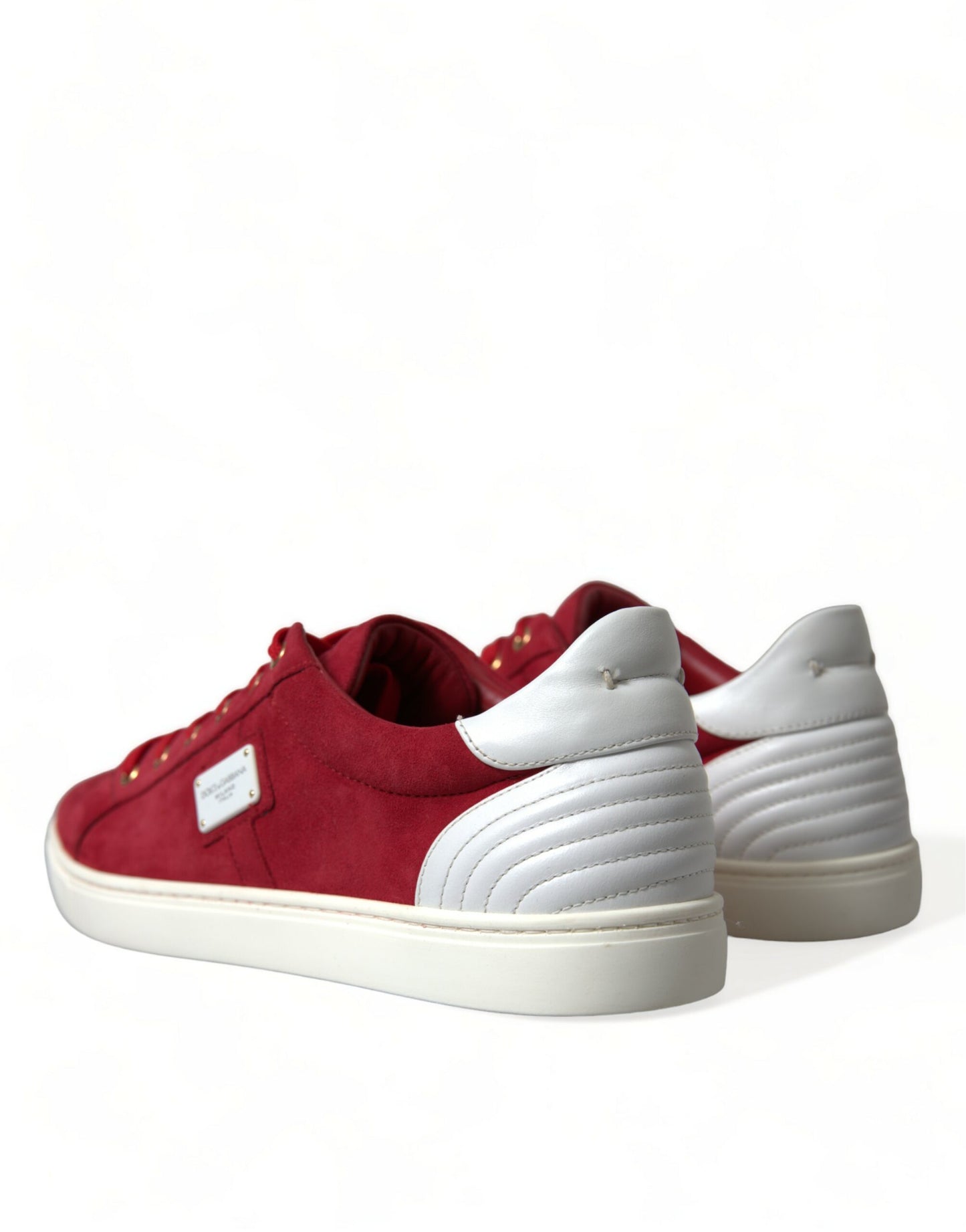 Dolce &amp; gabbana baskets basses rouges et blanches