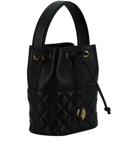 Versace Bolso bandolera pequeño de piel de becerro negra