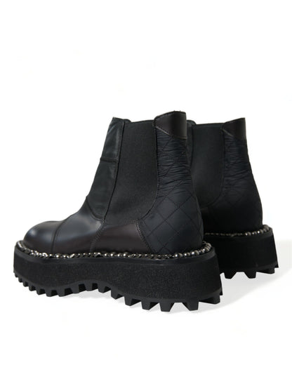 Dolce &amp; Gabbana bottines chelsea noires à enfiler