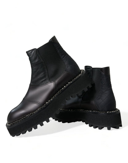 Dolce &amp; Gabbana bottines chelsea noires à enfiler